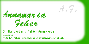annamaria feher business card